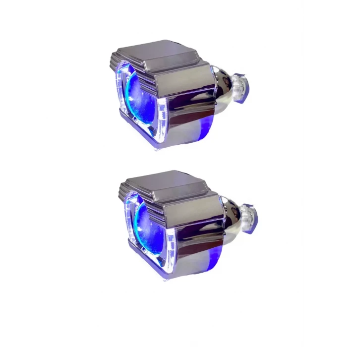 2.5 İNÇ KESİK U Bİ-XENON MERCEK BEYAZ ANGEL + MAVİ ŞEYTAN GÖZ