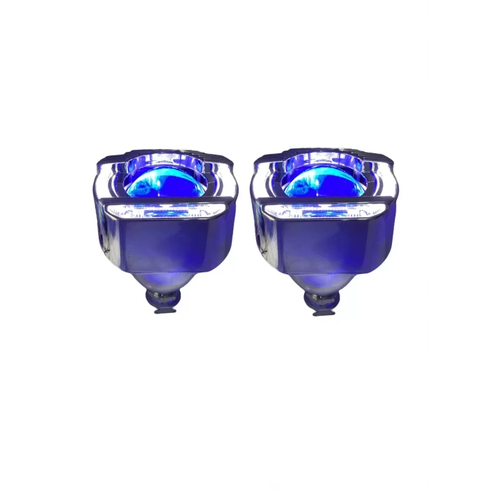 2.5 İNÇ KESİK U Bİ-XENON MERCEK BEYAZ ANGEL + MAVİ ŞEYTAN GÖZ