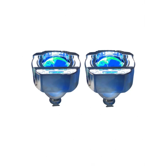 2.5 İNÇ KESİK U Bİ-XENON MERCEK BEYAZ ANGEL + RGB ŞEYTAN GÖZ