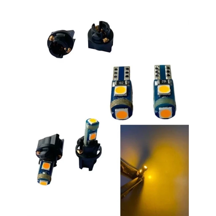 3 LEDLİ T5 LED TURUNCU 2Lİ