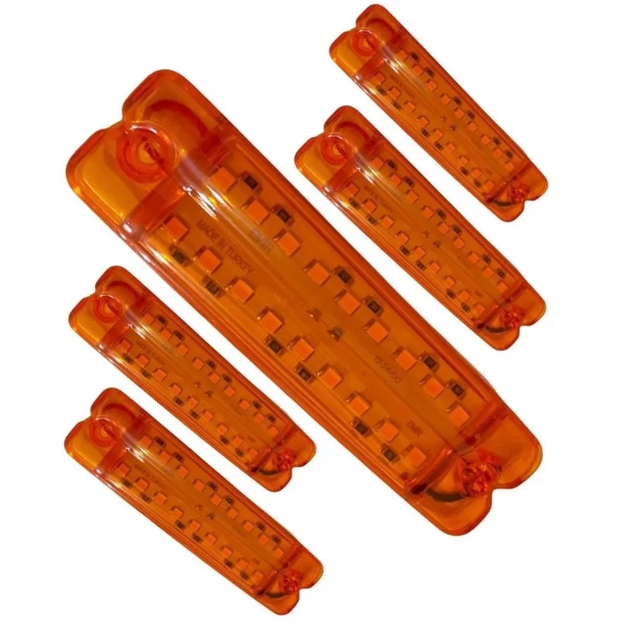 18 LEDLİ ÇİFT SIRA PARMAK LED TURUNCU 1 ADET