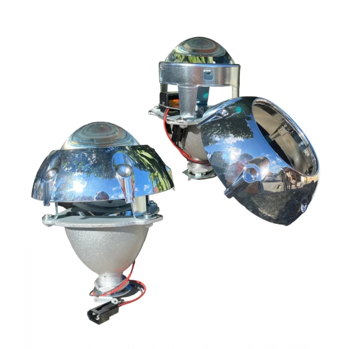 3 İNÇ DÜZ Bİ-XENON MERCEK YUVARLAK KAPAK RGB ŞEYTAN GÖZ