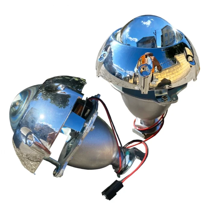 3 İNÇ DÜZ Bİ-XENON MERCEK YUVARLAK KAPAK RGB ŞEYTAN GÖZ