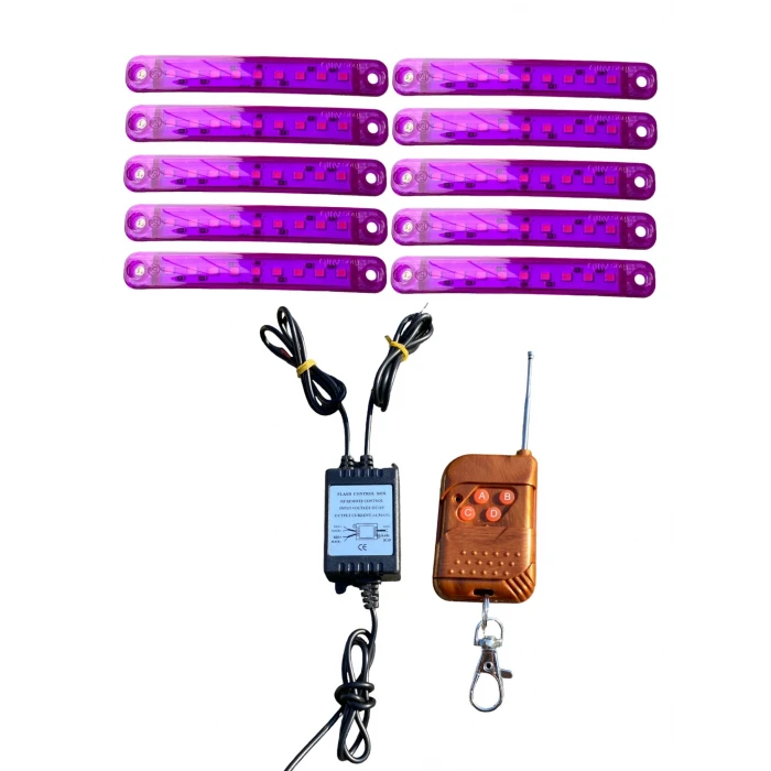 UZAKTAN KUMANDALI 9 LEDLİ 10 ADET PARMAK LED MOR