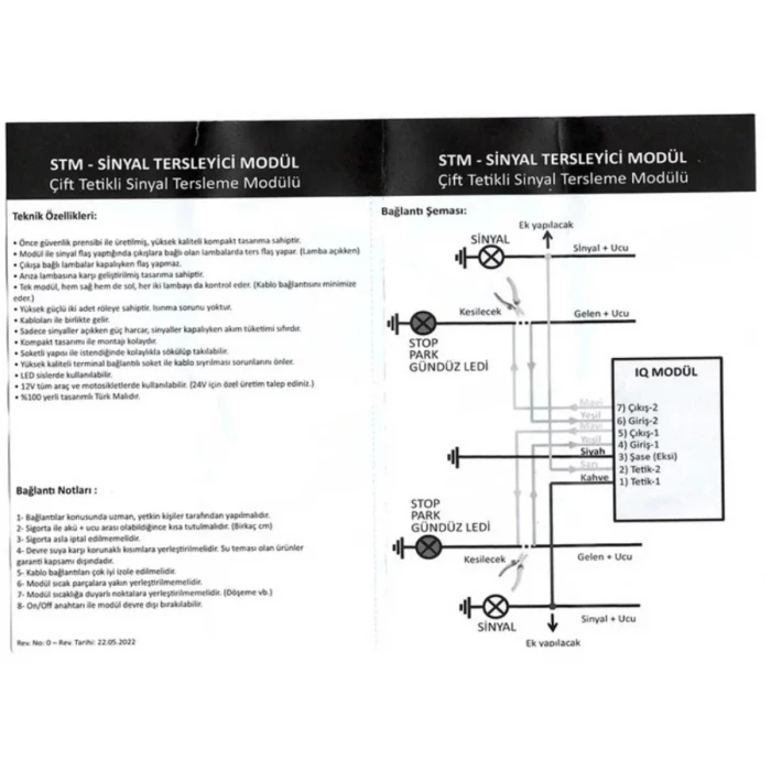 IQ STM SİNYAL TERSLEYİCİ MODÜL