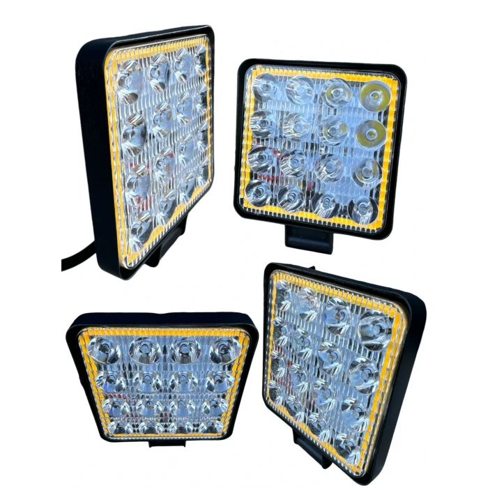 16 LED KARE ÇALIŞMA LAMBASI TURUNCU BEYAZ