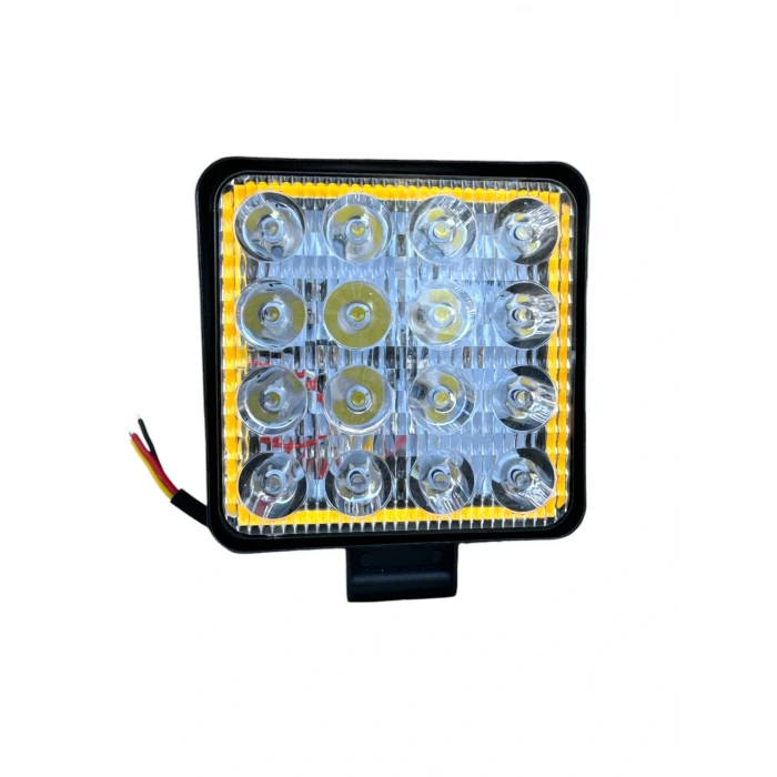 16 LED KARE ÇALIŞMA LAMBASI TURUNCU BEYAZ