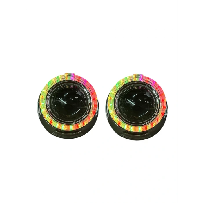 3 İNÇ Bİ XENON MERCEK + CY6 MODEL PİXEL ANGELLİ KAPAK SET