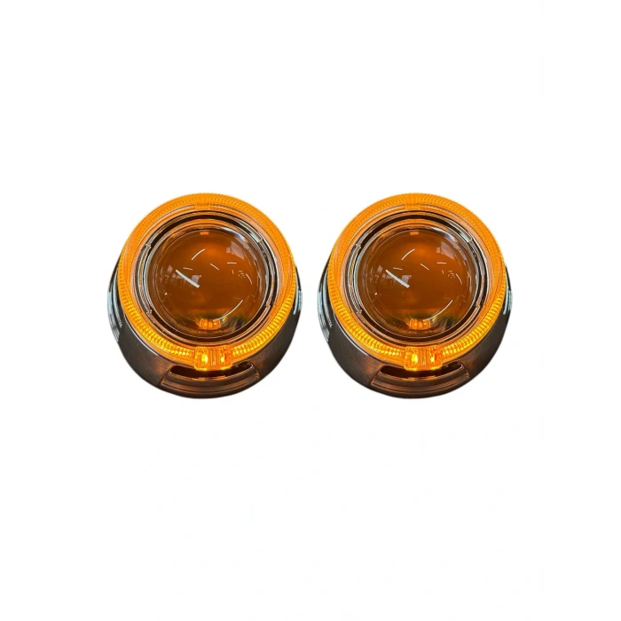 3 İNÇ Bİ XENON MERCEK + CY6 MODEL TURUNCU ANGELLİ KAPAK SET