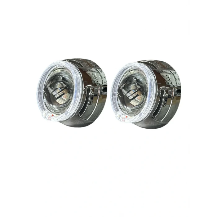 3 İNÇ Bİ XENON MERCEK + CY6 MODEL BEYAZ ANGELLİ KAPAK SET