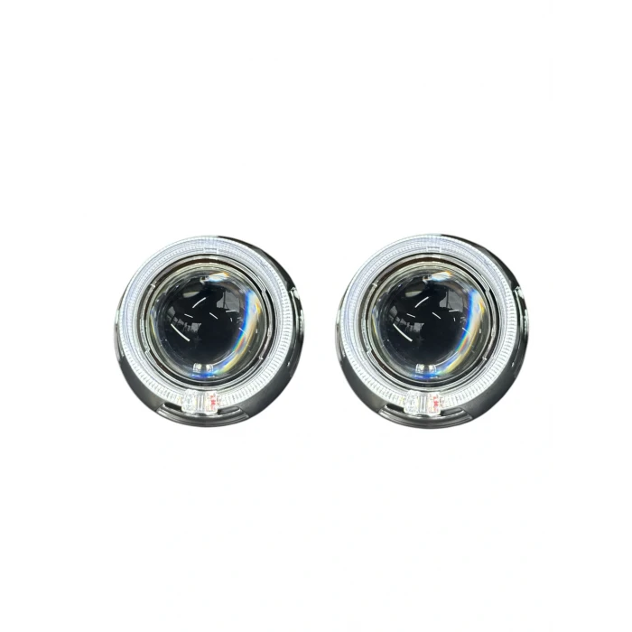 3 İNÇ Bİ XENON MERCEK + CY6 MODEL BEYAZ ANGELLİ KAPAK SET