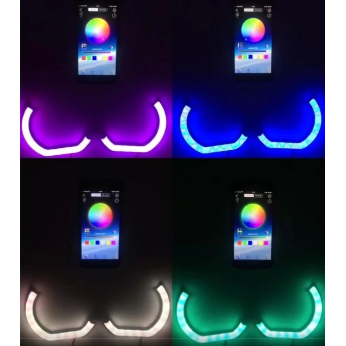 L TİPİ 4 ADET UZAKTAN KUMANDALI RGB ANGEL 16 RENK 135MM