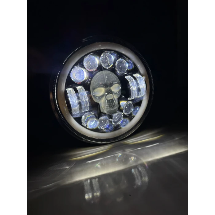 H4 SOKETLİ YUVARLAK KURU KAFA MODEL ÇALIŞMA LAMBASI  2Lİ SARI BEYAZ MAVİ  - GZD0522