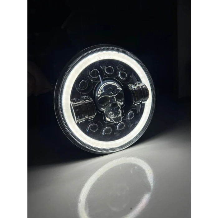 H4 SOKETLİ YUVARLAK KURU KAFA MODEL ÇALIŞMA LAMBASI  2Lİ SARI BEYAZ MAVİ  - GZD0522