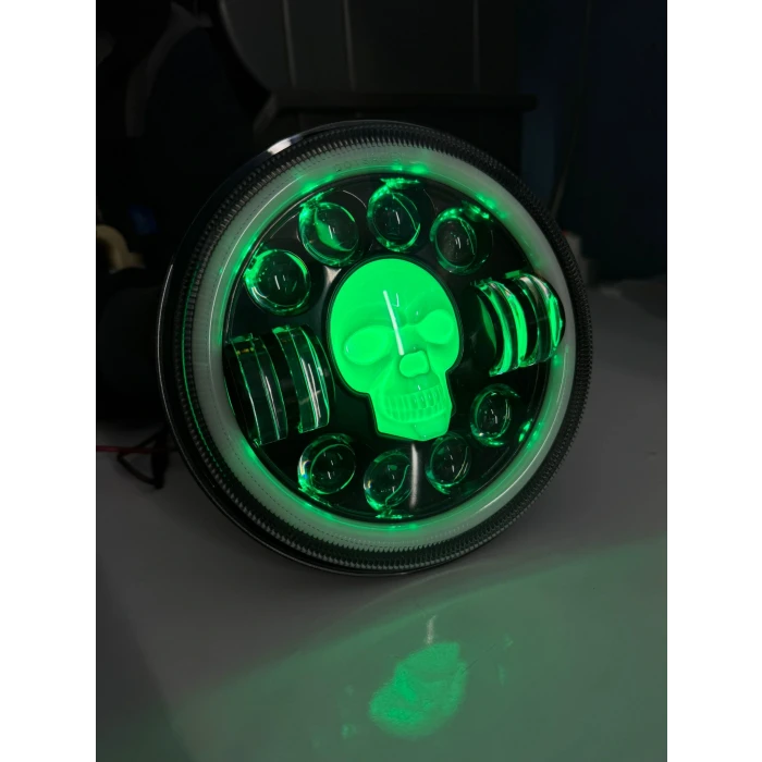 H4 SOKETLİ YUVARLAK KURU KAFA MODEL ÇALIŞMA LAMBASI  2Lİ SARI BEYAZ MAVİ  - GZD0522