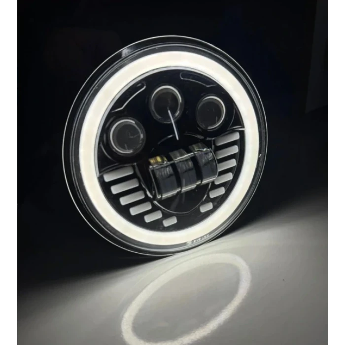 H4 SOKETLİ YUVARLAK SİNYALLİ ÇALIŞMA LAMBASI 2Lİ SARI BEYAZ  GZD0542