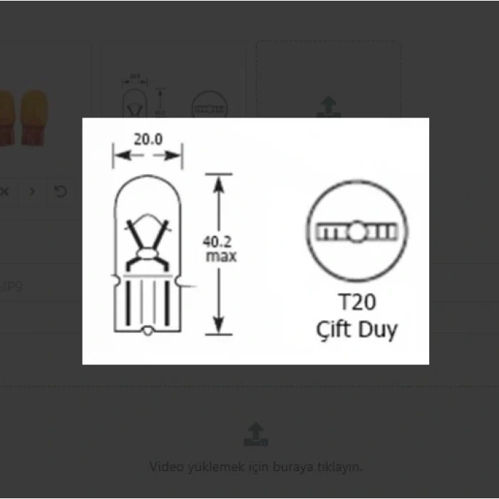 EKT T20 TEK DEVRE HALOJEN TURUNCU