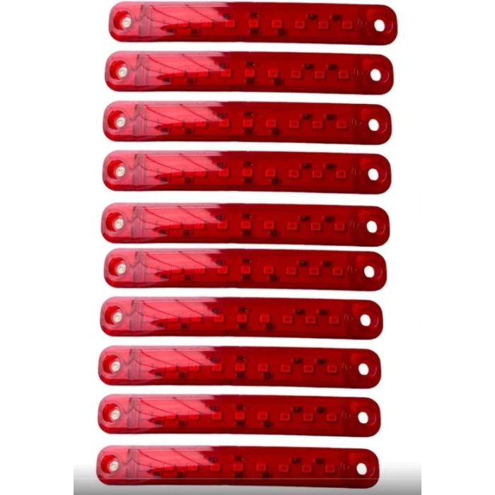 9 LEDLİ 10 ADET PARMAK LED KIRMIZI