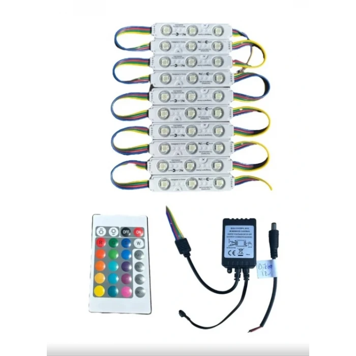 RGB KUMANDALI MODÜL LED 10LU SET