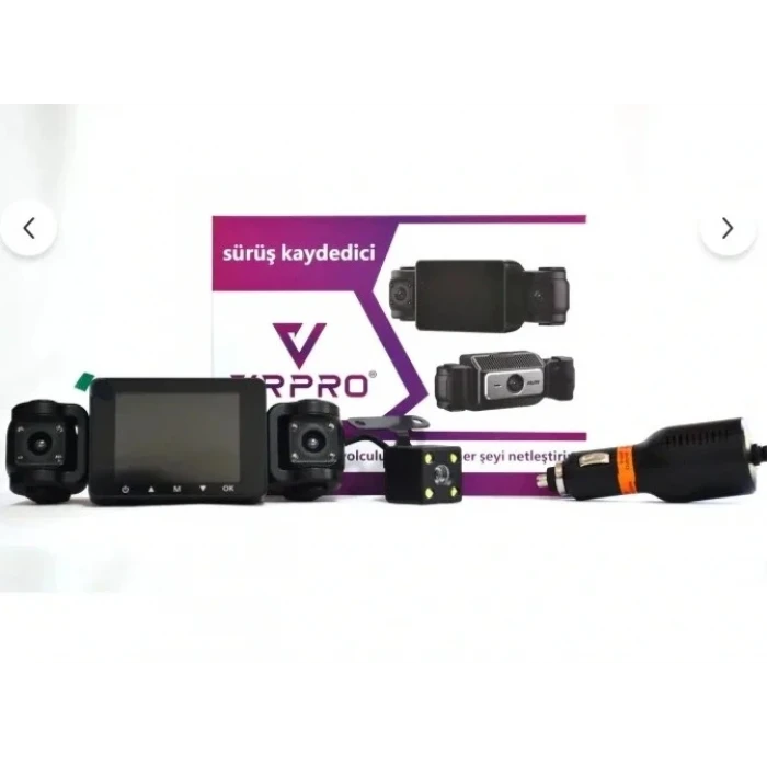 VR PRO ARAÇ İÇİ 4 KAMERALI KAYIT KAMERASI