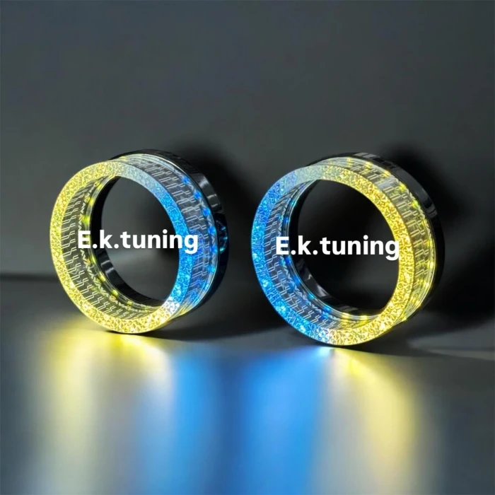 YUVARLAK 3 İNÇ 5D ANGEL EYES PİXEL APP + KAYAR SİNYAL