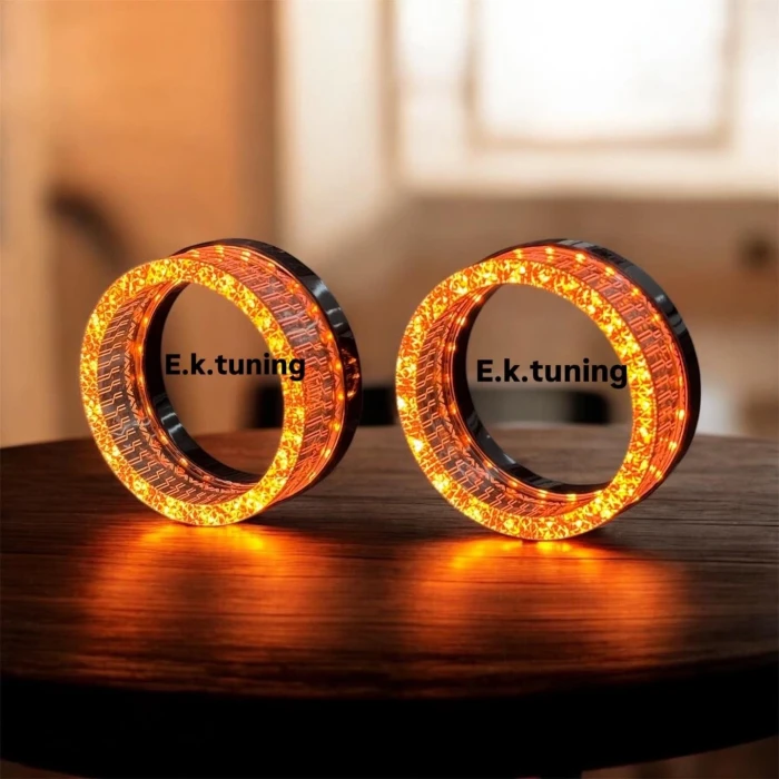 YUVARLAK 2.5 İNÇ 5D ANGEL EYES PİXEL APP + KAYAR SİNYAL