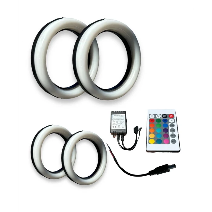 O Tipi 4 Adet Uzaktan Kumandalı Rgb Angel 16 Renk 75mm