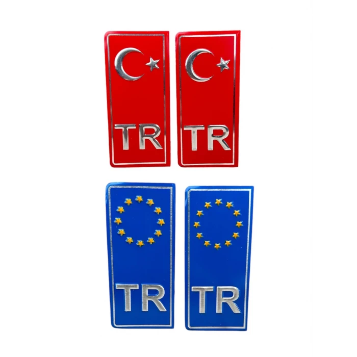 TR PLAKALIK STİCKER 2Lİ PAKET MAVİ