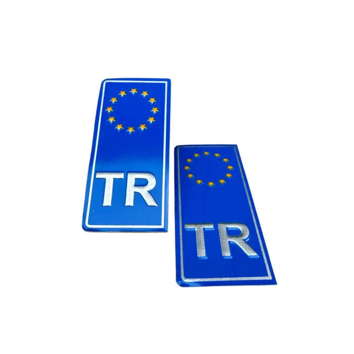 TR PLAKALIK STİCKER 2Lİ PAKET MAVİ