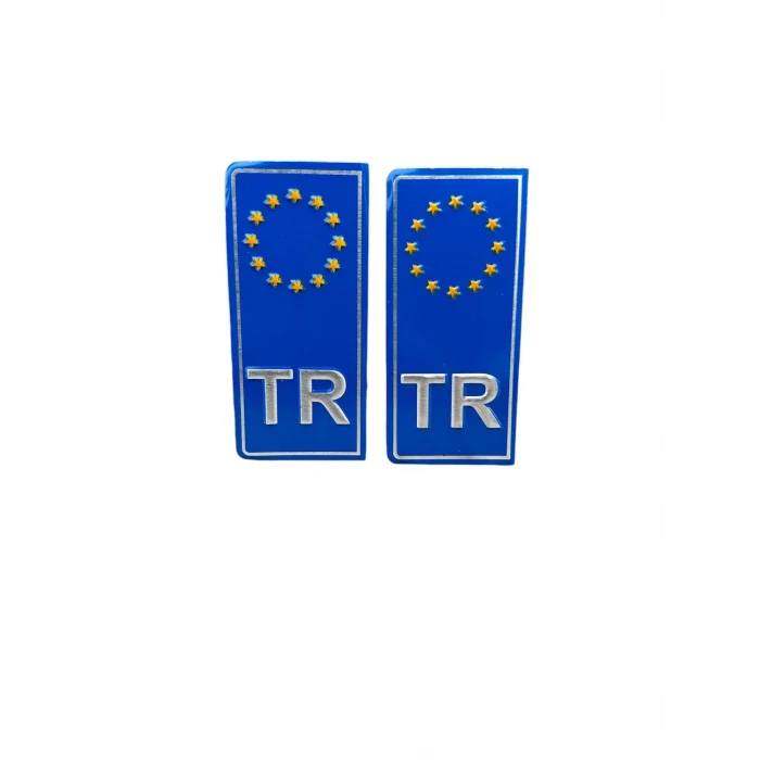 TR PLAKALIK STİCKER 2Lİ PAKET MAVİ