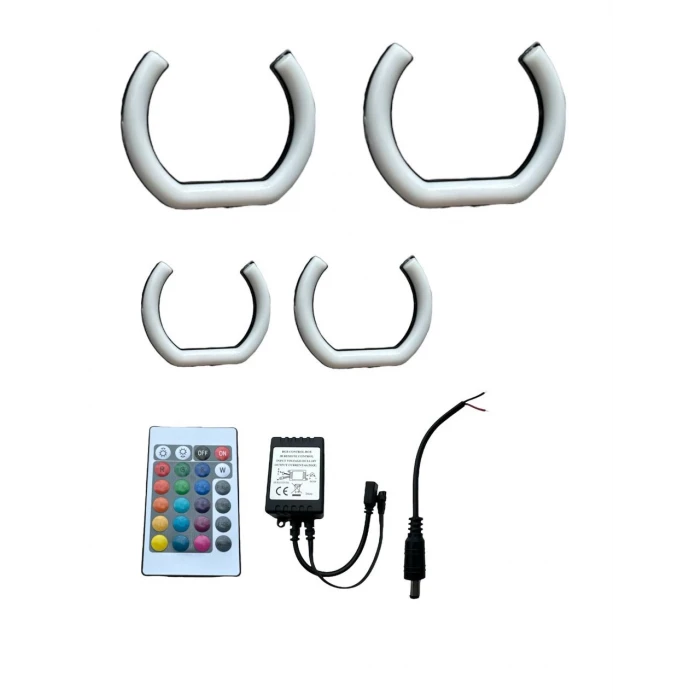 U Tipi 4 Adet Uzaktan Kumandalı Rgb Angel 16 Renk 135 mm