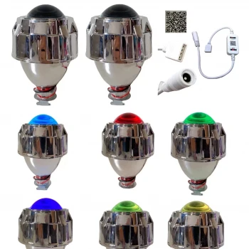 2.5 İNÇ DÜZ Bİ-XENON MERCEK RGB ŞEYTAN GÖZ BT