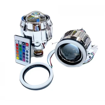 2.5 İNÇ DÜZ Bİ-XENON MERCEK + YUVARLAK ANGEL KIRMIZI