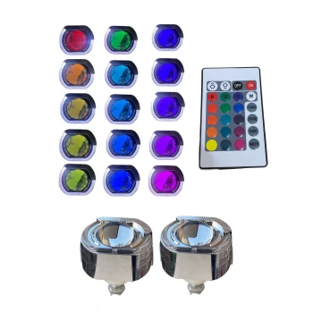 2.5 İNÇ J MODEL Bİ-XENON MERCEK BEYAZ ANGEL + RGB ŞEYTAN GÖZ
