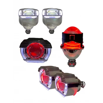 2.5 İNÇ KESİK U Bİ-XENON MERCEK BEYAZ ANGEL + KIRMIZI ŞEYTAN GÖZ