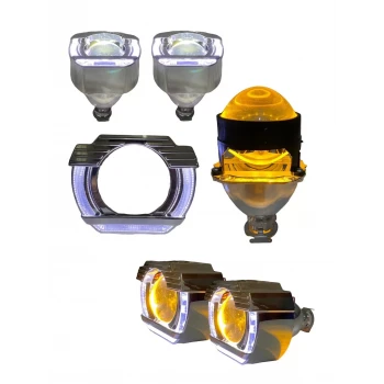 2.5 İNÇ KESİK U Bİ-XENON MERCEK BEYAZ ANGEL + TURUNCU ŞEYTAN GÖZ