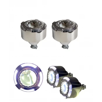 2.5 İNÇ KESİK YUVARLAK Bİ-XENON MERCEK BEYAZ ANGEL + BEYAZ ŞEYTAN GÖZ