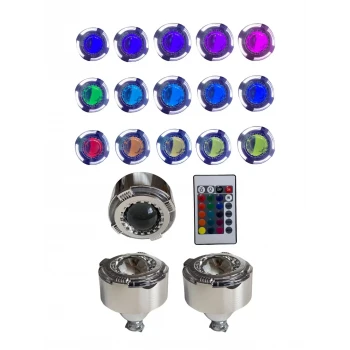 2.5 İNÇ KESİK YUVARLAK Bİ-XENON MERCEK BEYAZ ANGEL + RGB ŞEYTAN GÖZ