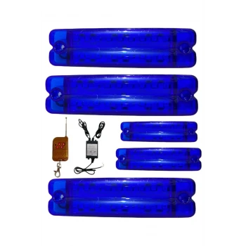 Uzaktan Kumandalı 18 Ledli 10 Adet Çift Sıra Parmak Led (mavi)