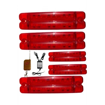 Uzaktan Kumandalı 18 Ledli 10 Adet Çift Sıra Parmak Led (kırmızı)