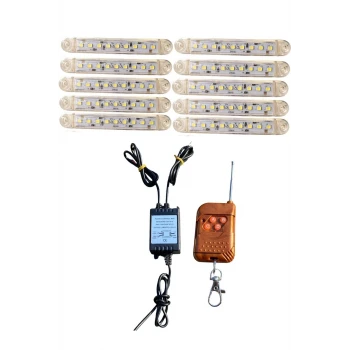 Uzaktan Kumandalı 9 Ledli 10 Adet Parmak Led Beyaz