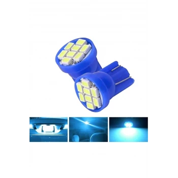 4 LEDLİ PLASTİK T10 BUZ MAVİ