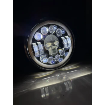 H4 SOKETLİ YUVARLAK KURU KAFA MODEL ÇALIŞMA LAMBASI  2Lİ SARI BEYAZ MAVİ  - GZD0522