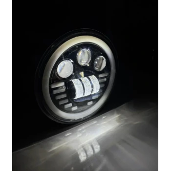 H4 SOKETLİ YUVARLAK SİNYALLİ ÇALIŞMA LAMBASI 2Lİ SARI BEYAZ  GZD0542