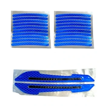 Jant sticker mavi ve ayna sticker mavi SET