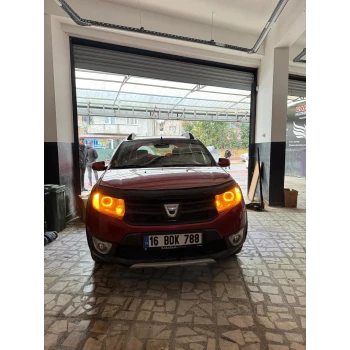 2.5 İNÇ DÜZ Bİ XENON MERCEK KARE MODEL SİNYALLİ ANGELLİ KAPAK SET