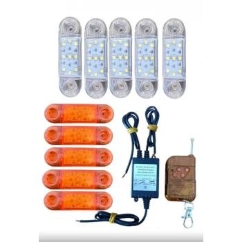 UZAKTAN KUMANDALI 9 LEDLİ 10 ADET TOMBUL PARMAK LED TURUNCU BEYAZ