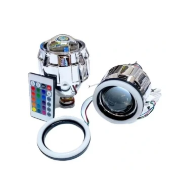 2.5 İNÇ DÜZ Bİ-XENON MERCEK + YUVARLAK ANGEL + ŞEYTAN GÖZ RGB