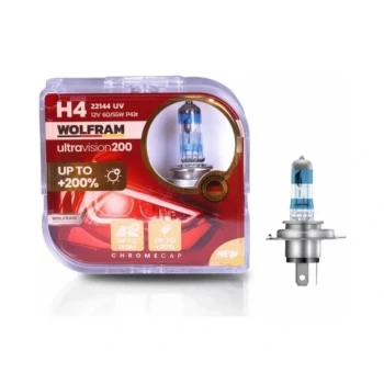 WOLFRAM %200 YÜKSEK IŞIK H4 HALOJEN AMPÜL