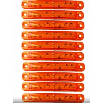 9 LEDLİ 10 ADET PARMAK LED TURUNCU